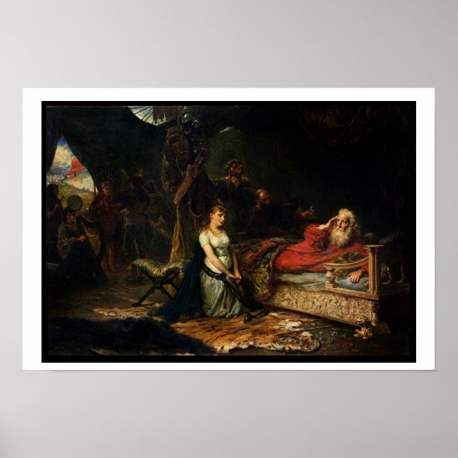 Cordelia and King Lear (oil on canvas) Poster (Front)