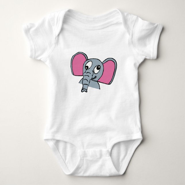 Cordelia Elephant Baby One-sie Baby Bodysuit (Front)