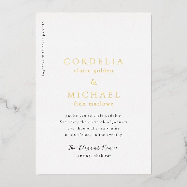 Cordelia Modern Wedding (Front)