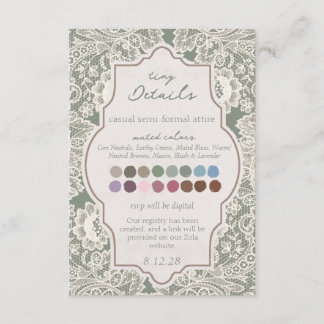 Cordelia's Lace Wedding Enclosure Card