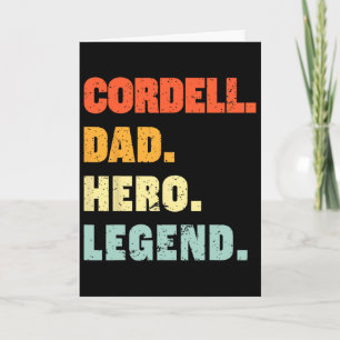 Cordell Dad Hero Legend Personalised Custom Name F Card