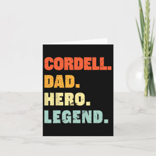 Cordell Dad Hero Legend Personalised Custom Name F Card