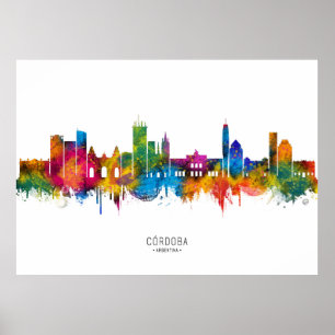 Córdoba Argentina Skyline Poster