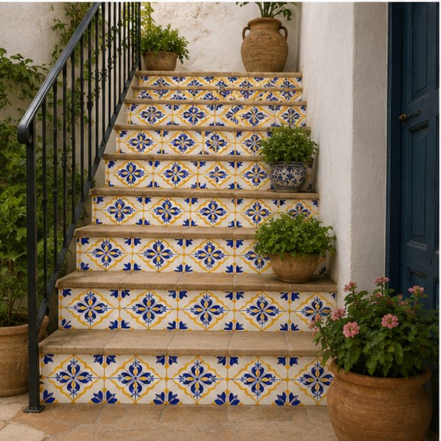Cordoba Elegance Indigo Fleur Mediterranean Ceramic Tile (Creator Uploaded)