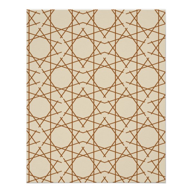 Cordoba Ochre Geometric Pattern Poster (Front)