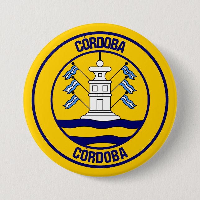 Córdoba Round Emblem 7.5 Cm Round Badge (Front)