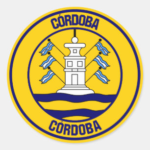 Córdoba Round Emblem Classic Round Sticker