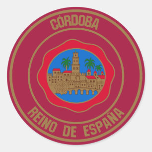 Córdoba Round Emblem Classic Round Sticker