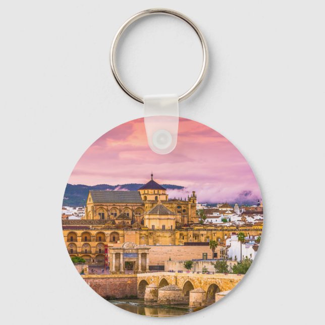 Cordoba, Spain Beautiful Sunset View    Key Ring (Front)
