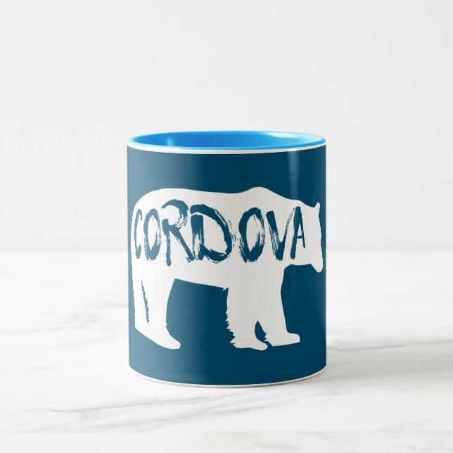 Cordova Alaska Bear Two-Tone Coffee Mug (Center)