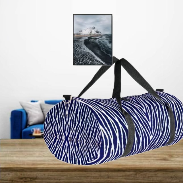 Cords of Navy Duffle Bag (This duffle bag is sure to stand out, with the Cords of Navy design!)