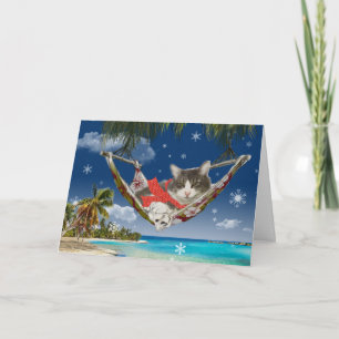 Corduroy in the Caribbean, Holiday Greeting Card
