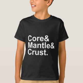 Core Mantle Crust | Internal Structure of Earth T-Shirt