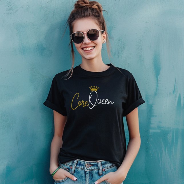 Core Queen Pilates T-shirt - Workout Quote (Core Queen Quote Pilates Tee)