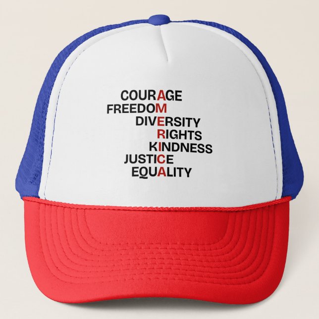 Core Values of America Trucker Hat (Front)