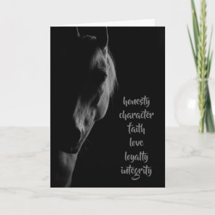 Core Values White Horse Greeting Card
