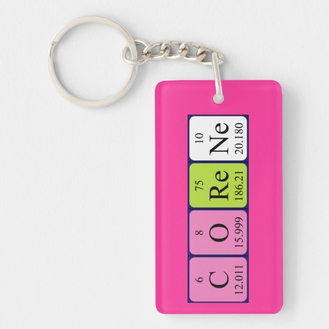 Corene periodic table name keyring (Front)