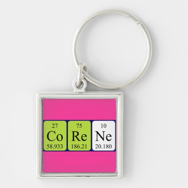 Corene periodic table name keyring (Front)
