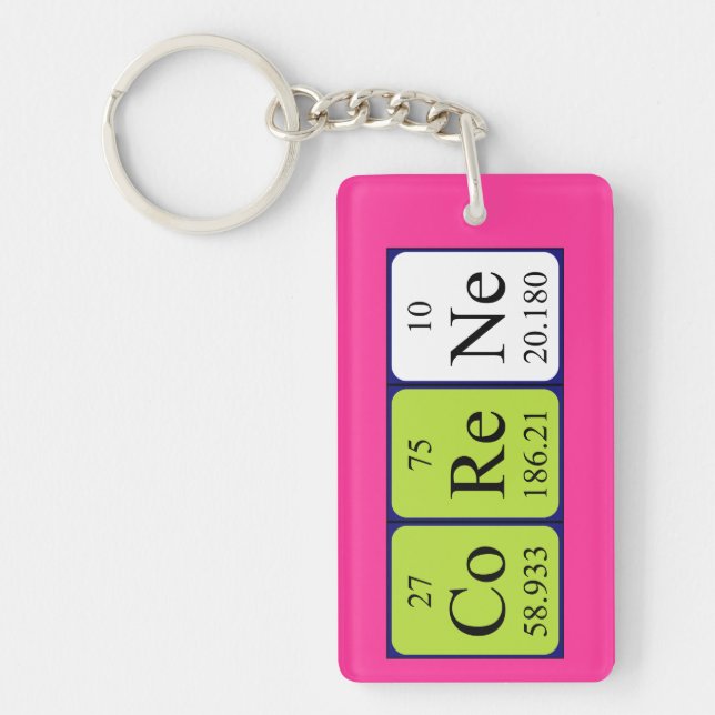 Corene periodic table name keyring (Front)