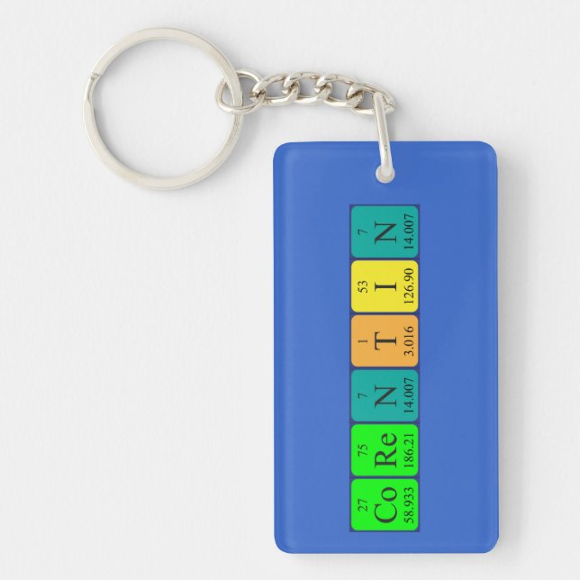 Corentin periodic table name keyring (Front)