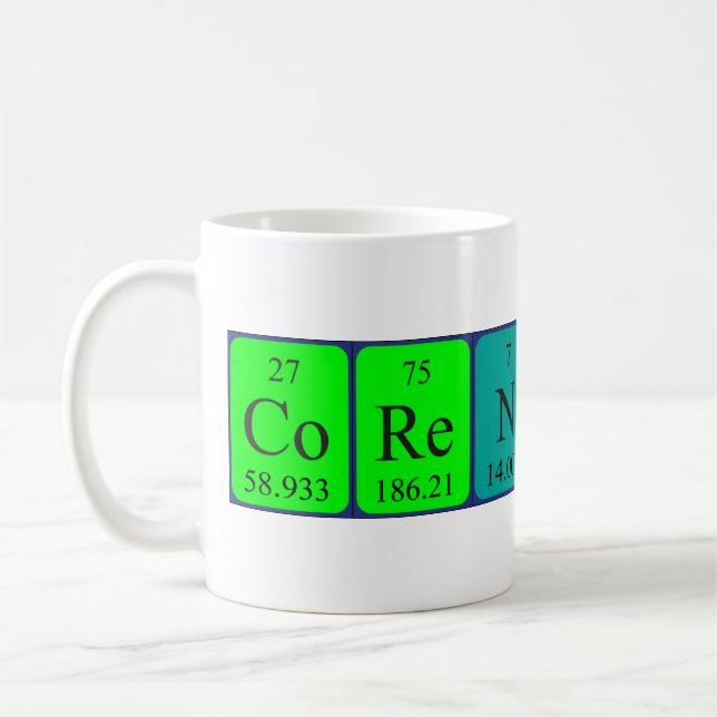 Corentin periodic table name mug (Left)