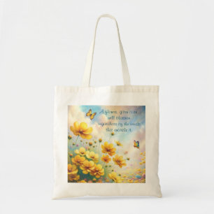 Coreopsis & Quote Tote Bag