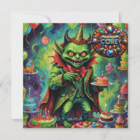 COREY ~ Birthday Card ~ Scary Creature ~ 