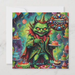 COREY ~ Birthday Card ~ Scary Creature ~
