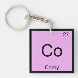 Corey Name Chemistry Element Periodic Table Key Ring