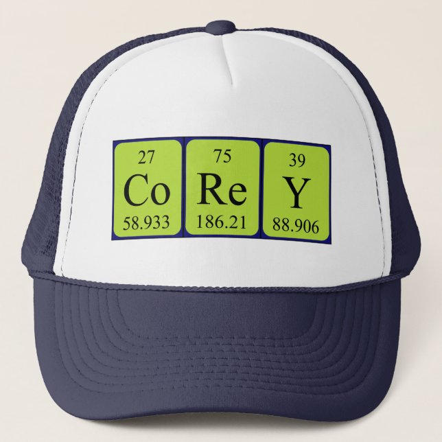 Corey periodic table name hat (Front)