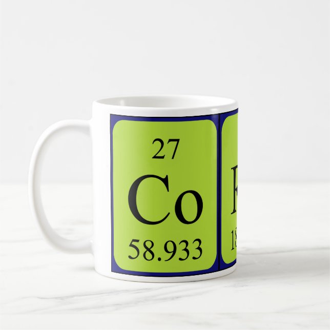 Corey periodic table name mug (Left)