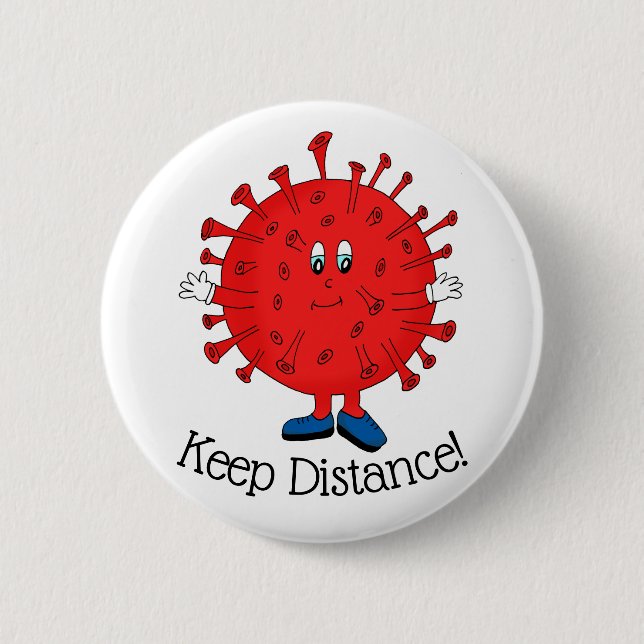 Corey, the Coronavirus 6 Cm Round Badge (Front)