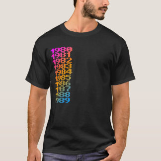 COREY TIGER 1980s NUMBERS T-Shirt