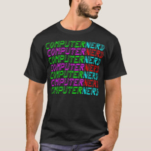 COREY TIGER 1980s RETRO COMPUTER NERD T-Shirt
