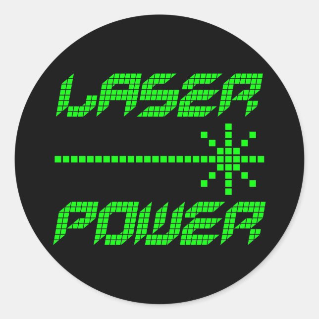 Corey Tiger 1980s Retro Laser Power Classic Round Sticker (Front)