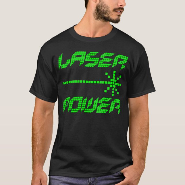 COREY TIGER 1980s RETRO LASER POWER T-Shirt (Front)