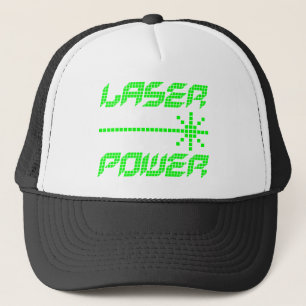 COREY TIGER 1980s RETRO LASER POWER Trucker Hat