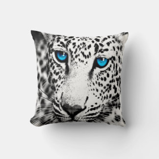 Corey Tiger 1980s Retro Snow Leopard Cushion