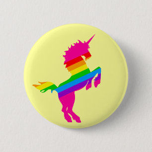 COREY TIGER 1980s RETRO VINTAGE UNICORN RAINBOW 6 Cm Round Badge