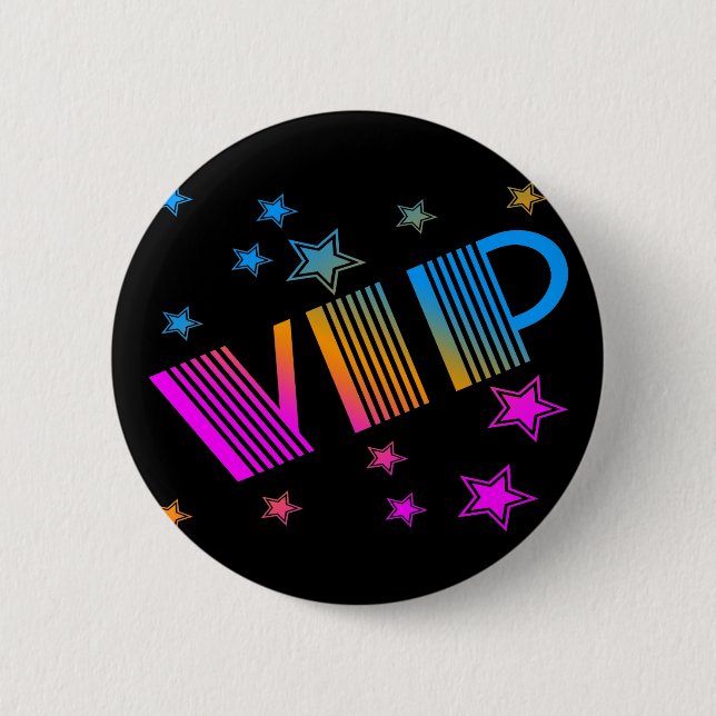 COREY TIGER 1980s RETRO VIP STARS 6 Cm Round Badge (Front)