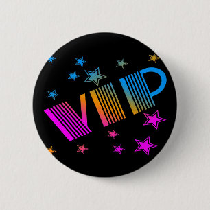 COREY TIGER 1980s RETRO VIP STARS 6 Cm Round Badge