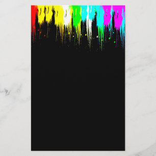 Corey Tiger 1980s Vintage Paint Drip Stationery