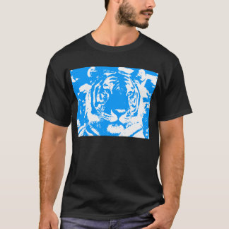 COREY TIGER 80's BLUE TIGER FACE T-Shirt