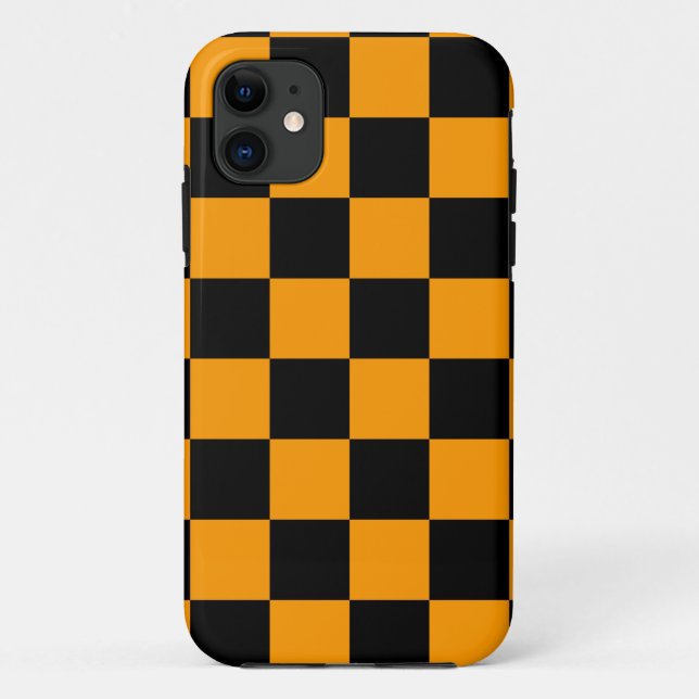 Corey Tiger 80s Neon Chequerboard (Orange) Case-Mate iPhone Case (Back)