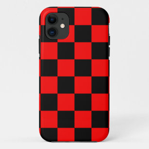 Corey Tiger 80s Neon Chequerboard (Red) iPhone 11 Case