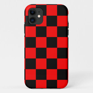 Corey Tiger 80s Neon Chequerboard (Red) iPhone 11 Case
