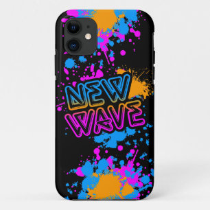 Corey Tiger 80s Neon New Wave Paint Spaltter iPhone 11 Case
