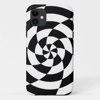 Corey Tiger 80s Neon Op Art (Black / White) iPhone 11 Case