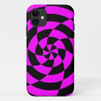 Corey Tiger 80s Neon Op Art (Magenta Pink) iPhone 11 Case