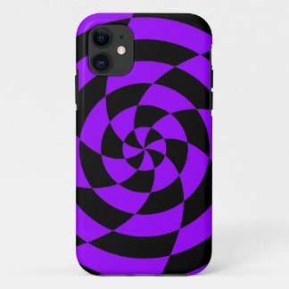Corey Tiger 80s Neon Op Art (Purple) iPhone 11 Case